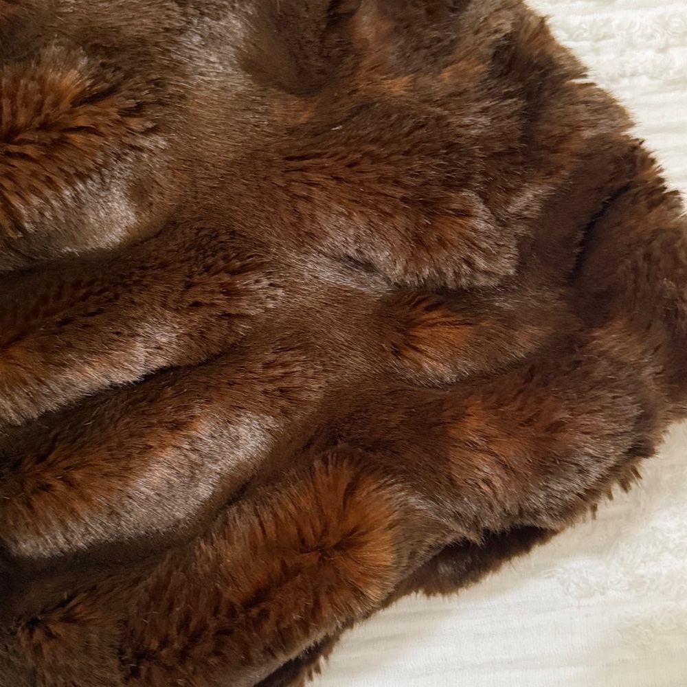 Fabulous Furs Brown Faux Fur Poncho - Picture 5 of 5
